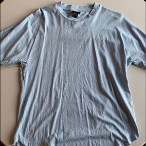 H & M Powder Blue Men’s Cuffed Sleeve Shirt Size M